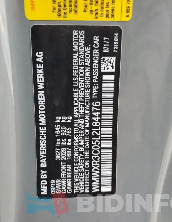 WMWXR3C05L2L84476 Photo# 12