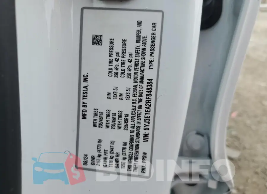 5YJ3E1EA2RF848384 Photo# 13