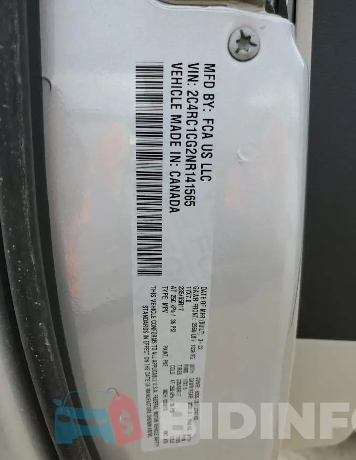 2C4RC1CG2NR141565 Photo# 12