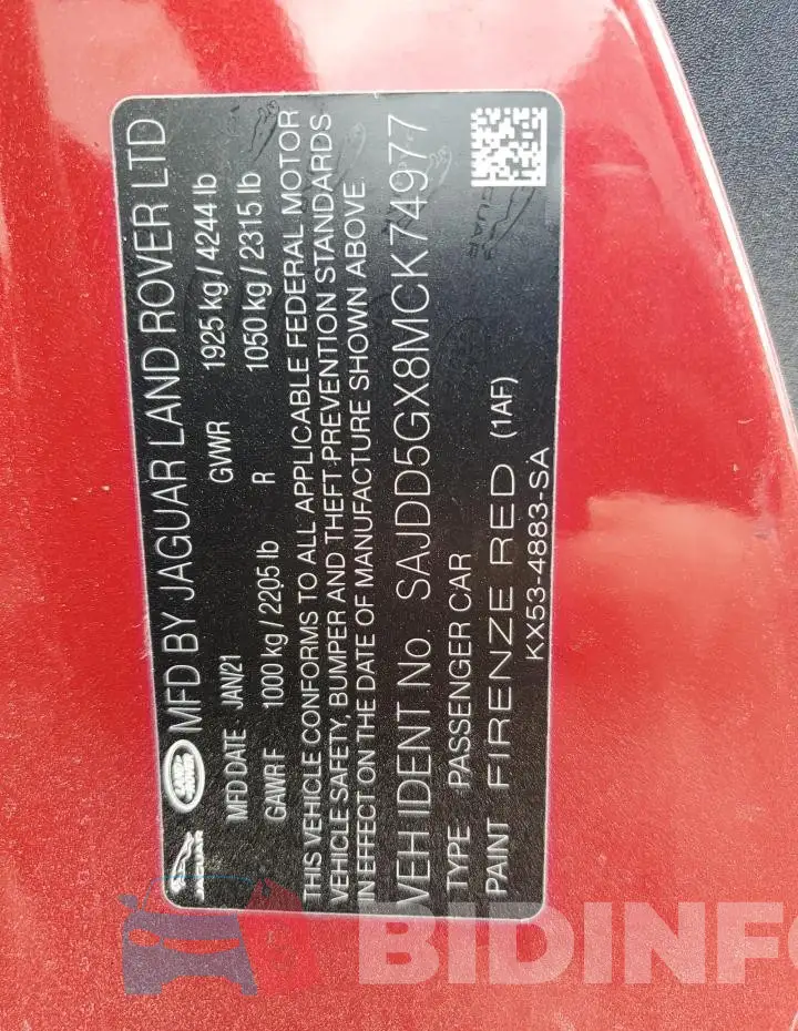 SAJDD5GX8MCK74977 Photo# 13