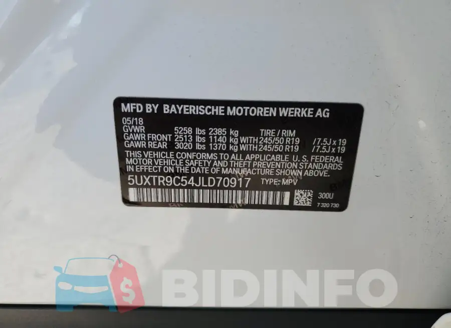 5UXTR9C54JLD70917 Photo# 13