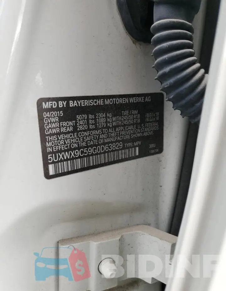 5UXWX9C59G0D63829 Photo# 12