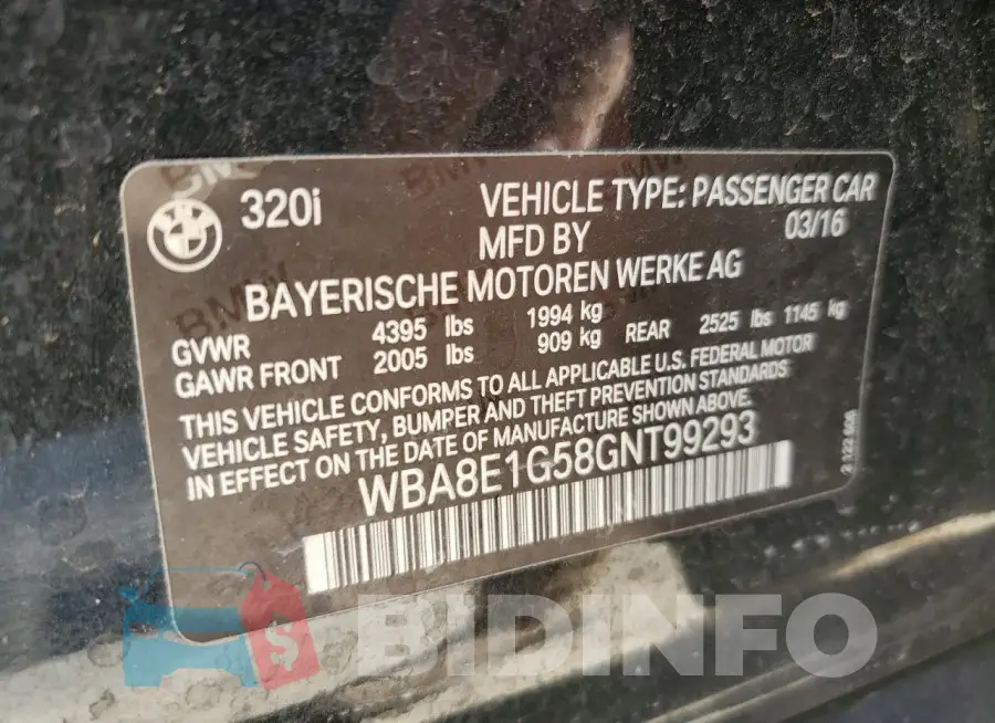 WBA8E1G58GNT99293 Photo# 13