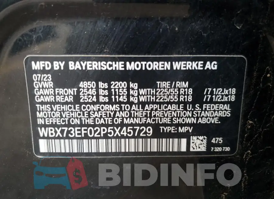 WBX73EF02P5X45729 Photo# 14