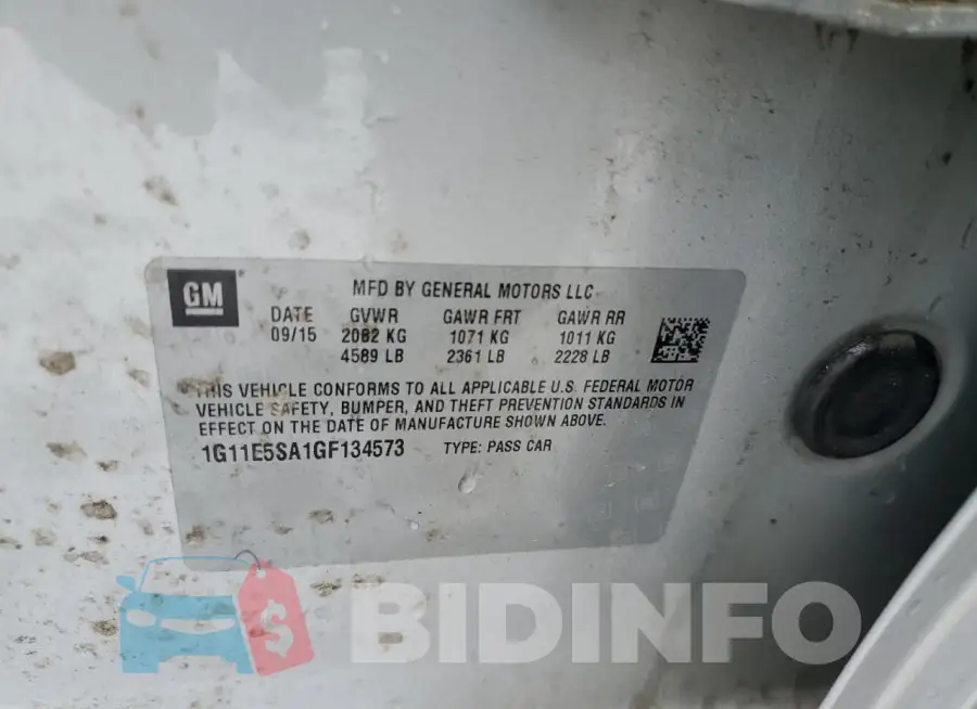 1G11E5SA1GF134573 Photo# 13