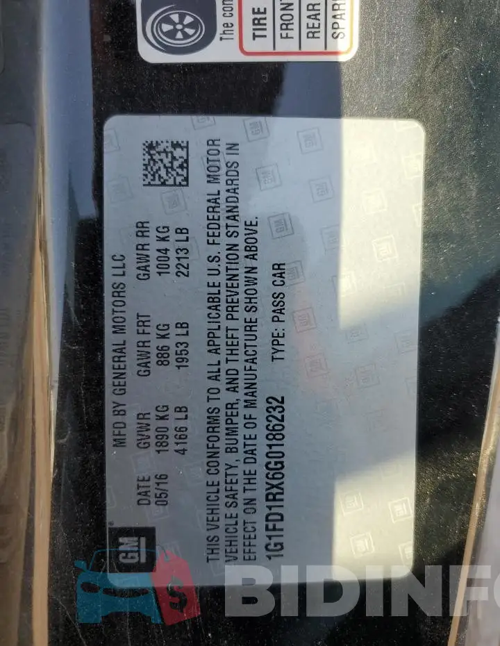 1G1FD1RX6G0186232 Photo# 12