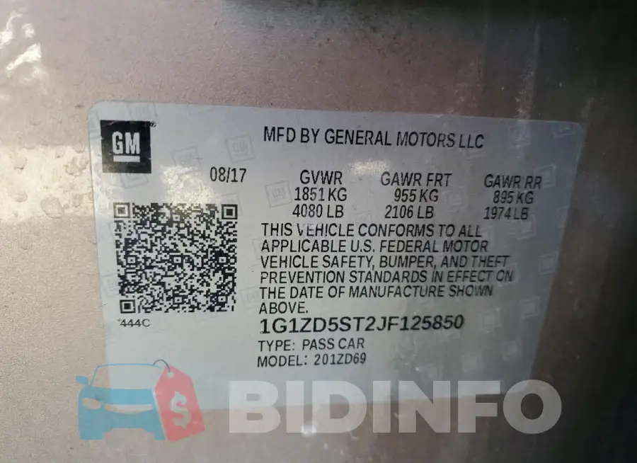 1G1ZD5ST2JF125850 Photo# 12