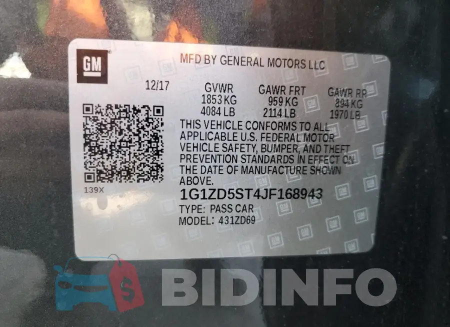 1G1ZD5ST4JF168943 Photo# 13