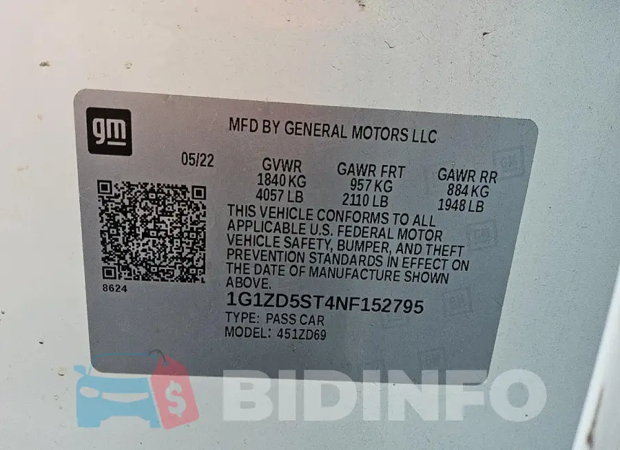1G1ZD5ST4NF152795 Photo# 12