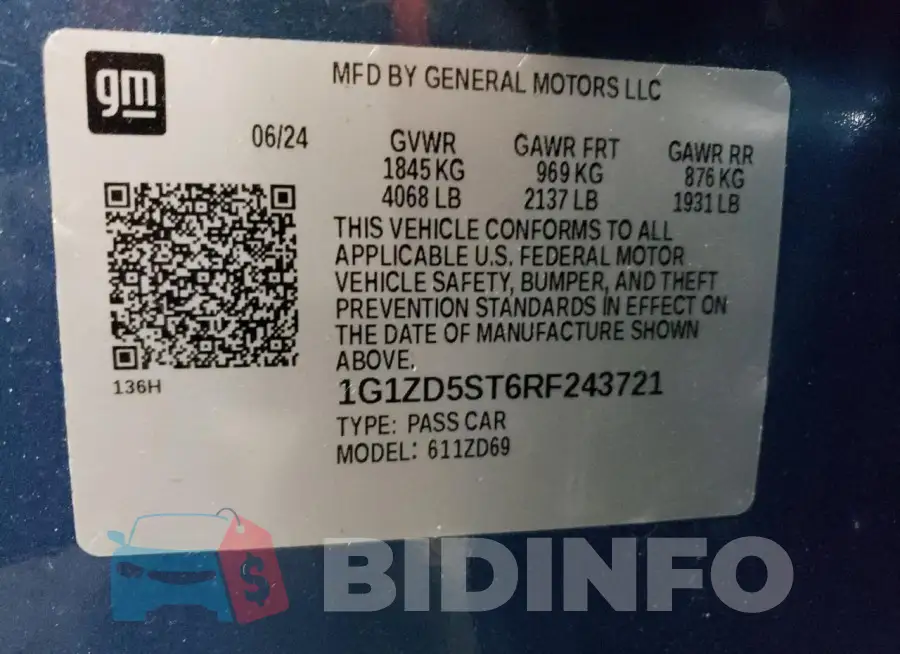 1G1ZD5ST6RF243721 Photo# 12