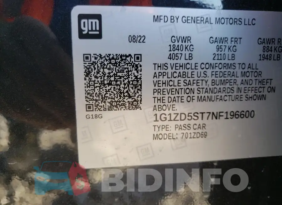 1G1ZD5ST7NF196600 Photo# 12