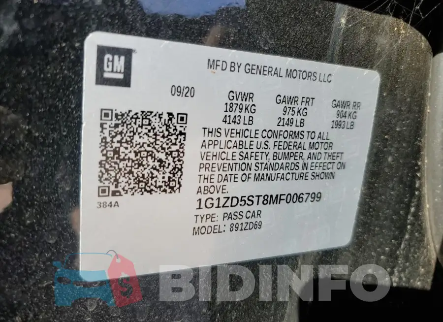 1G1ZD5ST8MF006799 Photo# 12
