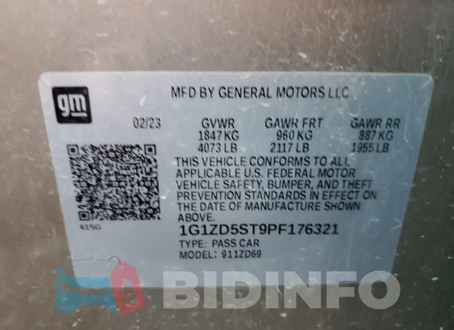 1G1ZD5ST9PF176321 Photo# 12
