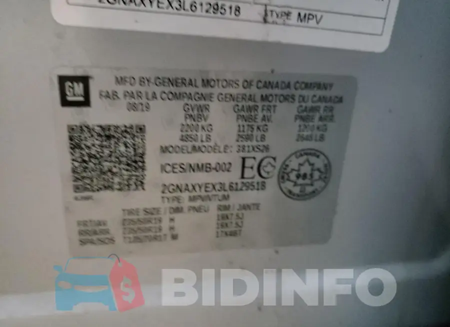 2GNAXYEX3L6129518 Photo# 13