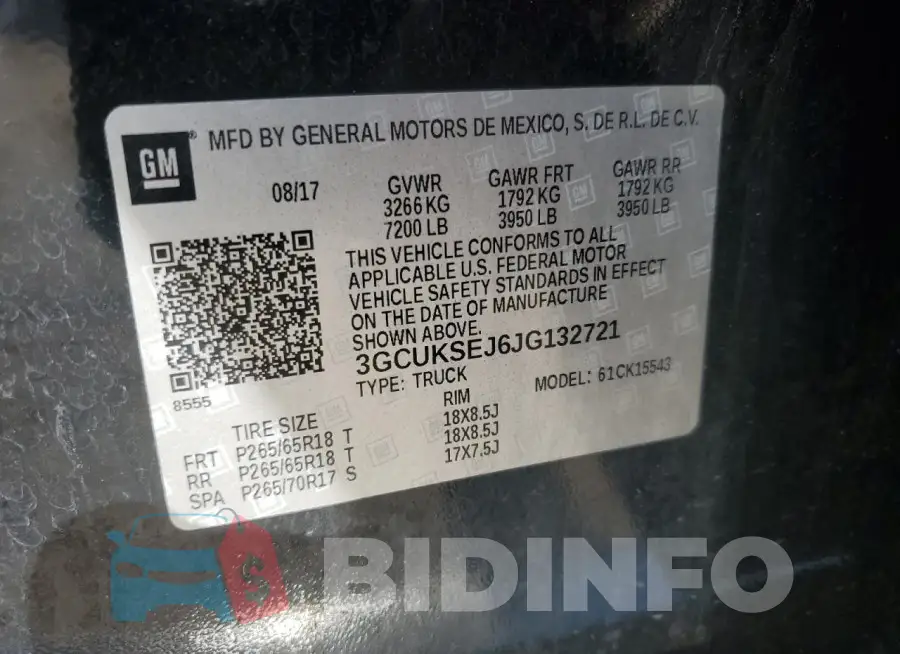 3GCUKSEJ6JG132721 Photo# 13