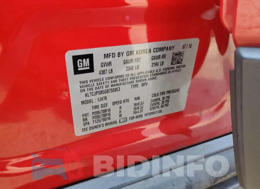 KL7CJPSB5GB755853 Photo# 13
