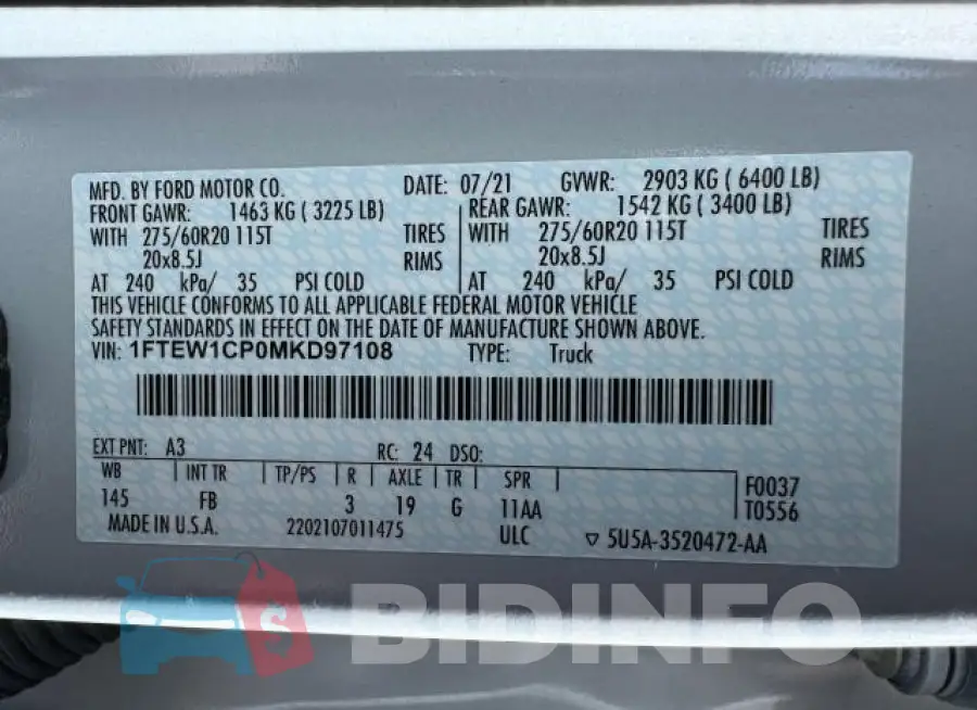 1FTEW1CP0MKD97108 Photo# 15
