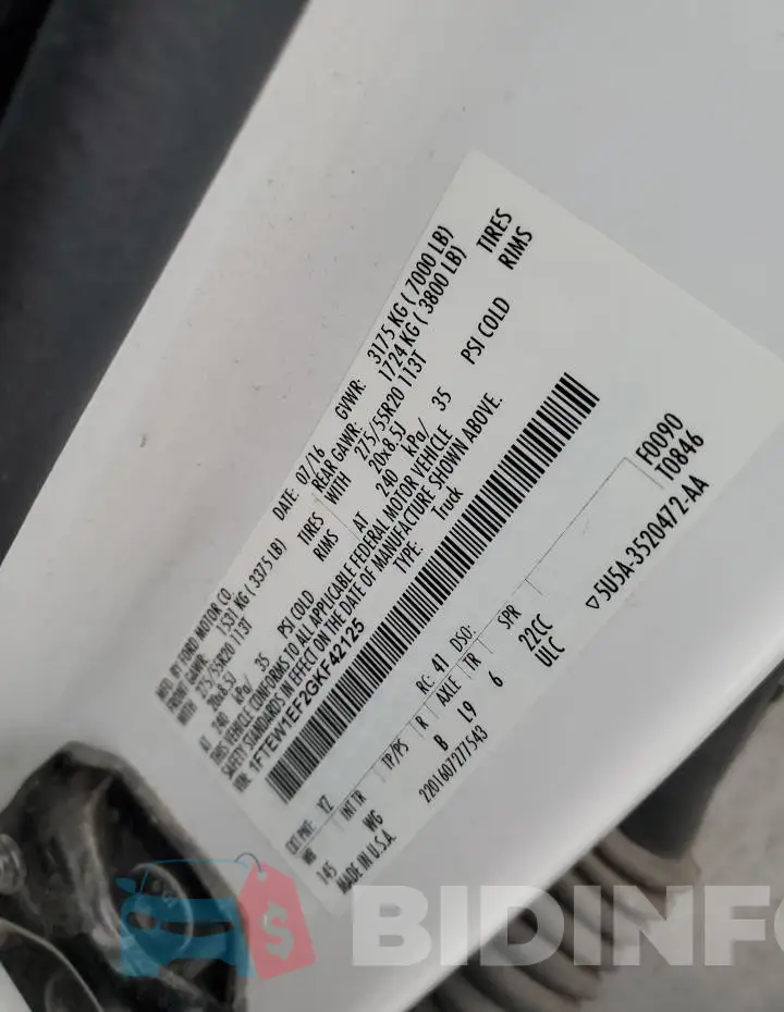 1FTEW1EF2GKF42125 Photo# 12