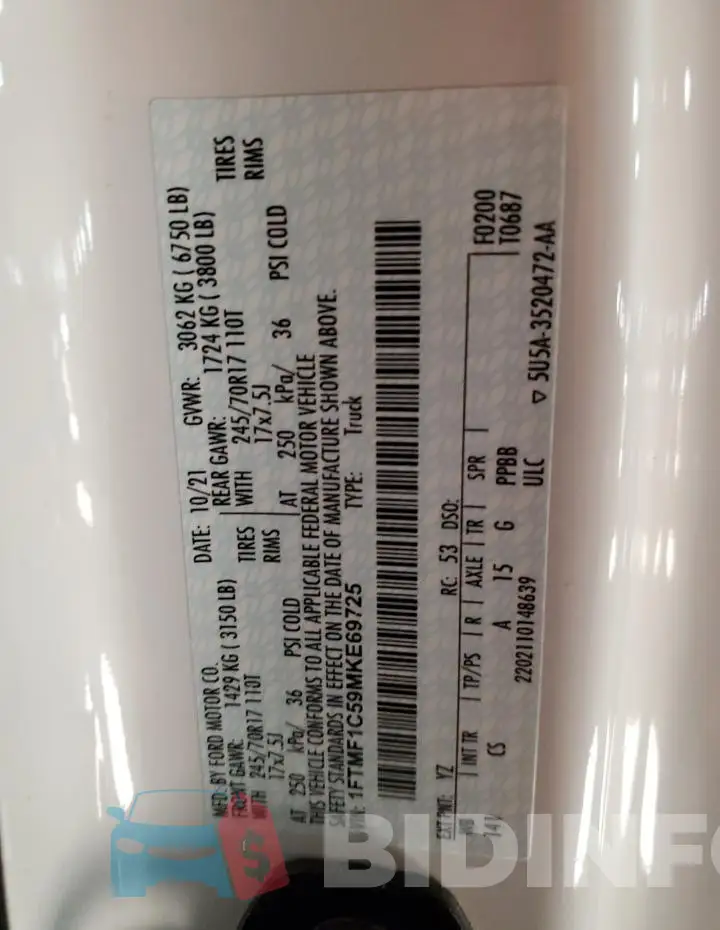 1FTMF1C59MKE69725 Photo# 12