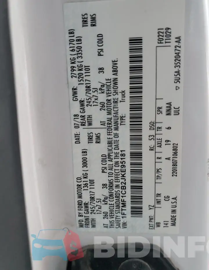 1FTMF1CB2JKE95181 Photo# 12