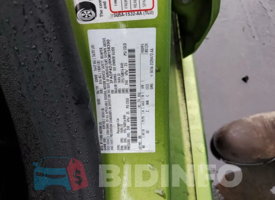 3FADP4DJ8KM158390 Photo# 12