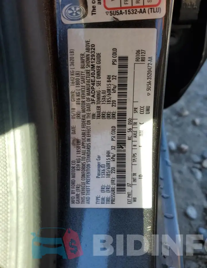 3FADP4EJ0JM129320 Photo# 12