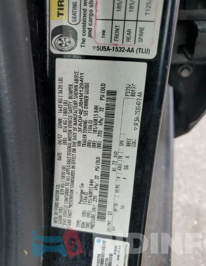 3FADP4EJ8HM129401 Photo# 12