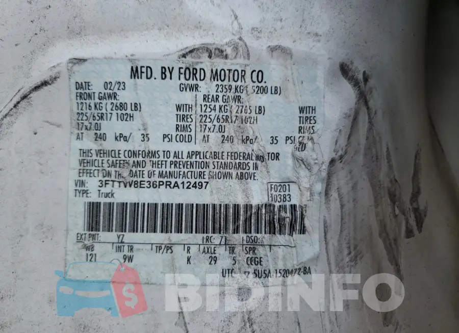 3FTTW8E36PRA12497 Photo# 12