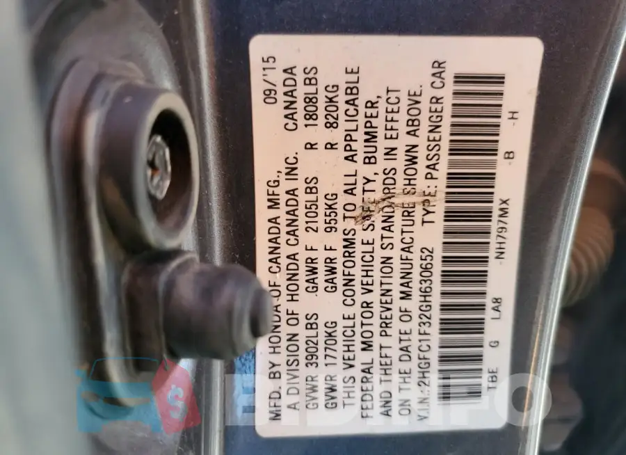 2HGFC1F32GH630652 Photo# 12