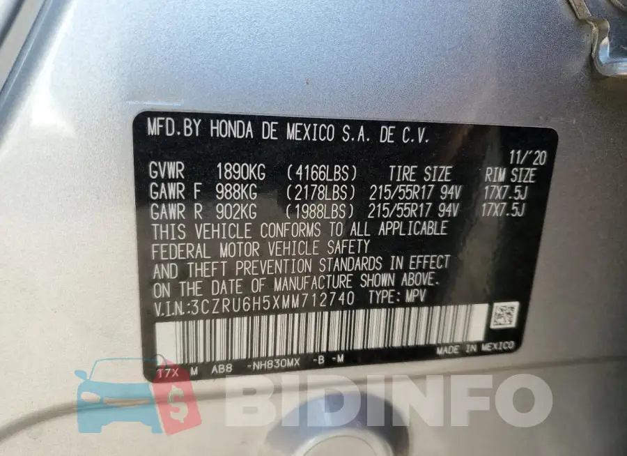 3CZRU6H5XMM712740 Photo# 13