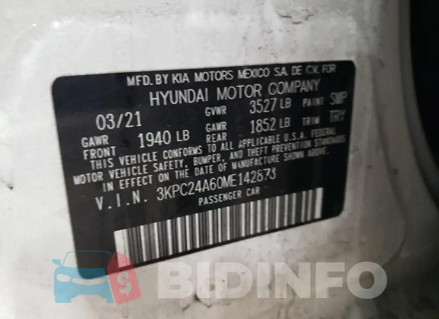 3KPC24A60ME142878 Photo# 12