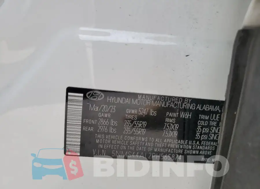 5NMS44AL2PH565874 Photo# 13