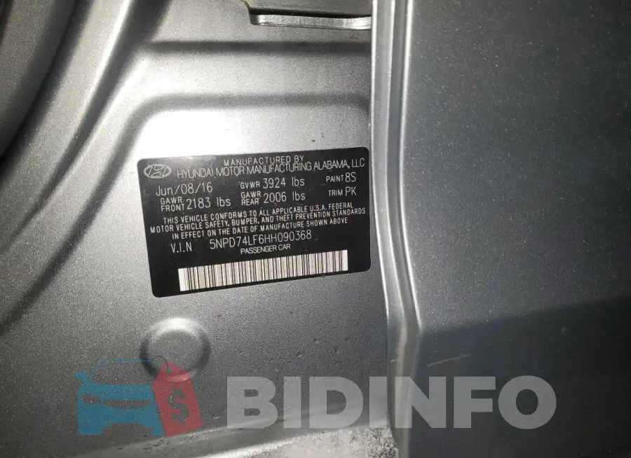 5NPD74LF6HH090368 Photo# 12