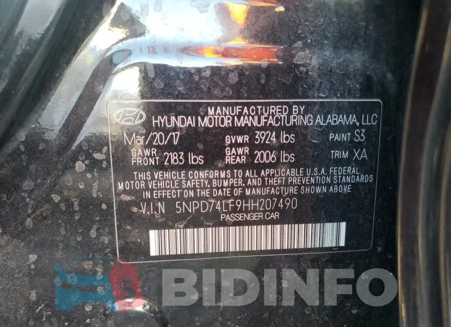 5NPD74LF9HH207490 Photo# 12
