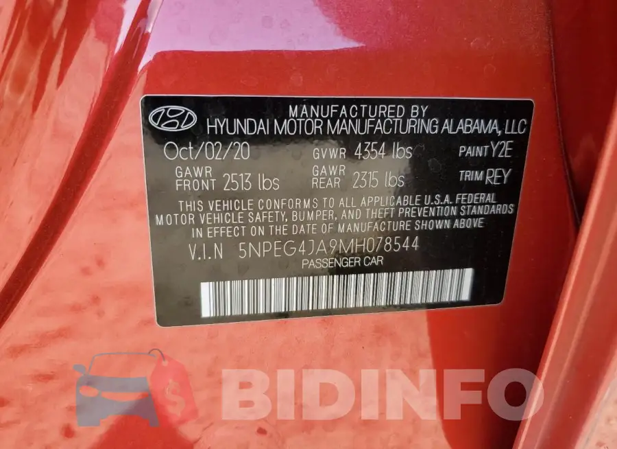 5NPEG4JA9MH078544 Photo# 13