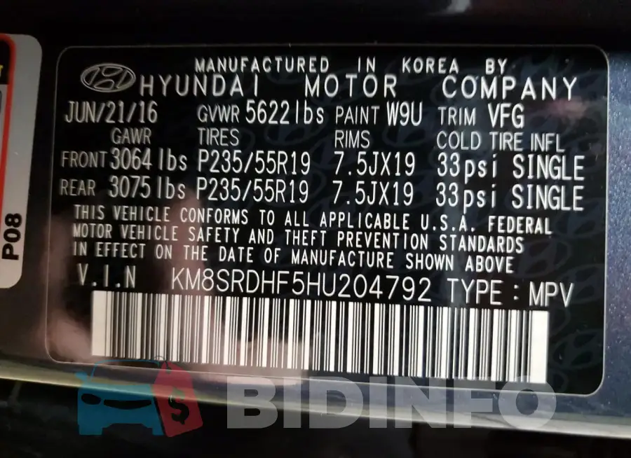 KM8SRDHF5HU204792 Photo# 13