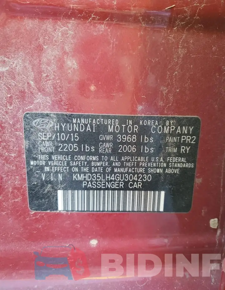KMHD35LH4GU304230 Photo# 12