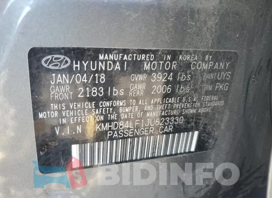 KMHD84LF1JU623330 Photo# 12
