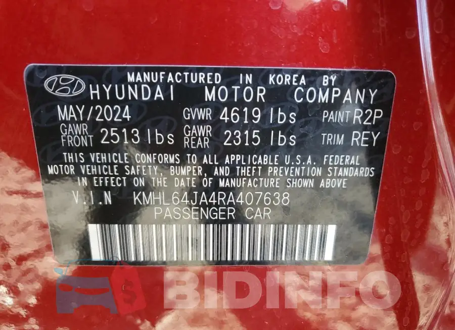 KMHL64JA4RA407638 Photo# 12