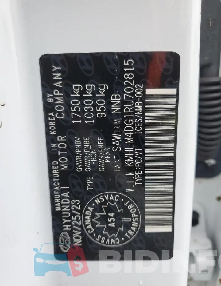 KMHLM4DG1RU702815 Photo# 12