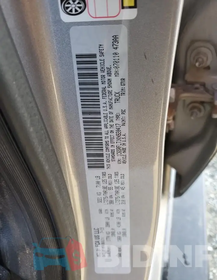 1C6SRFLT1KN920417 Photo# 12