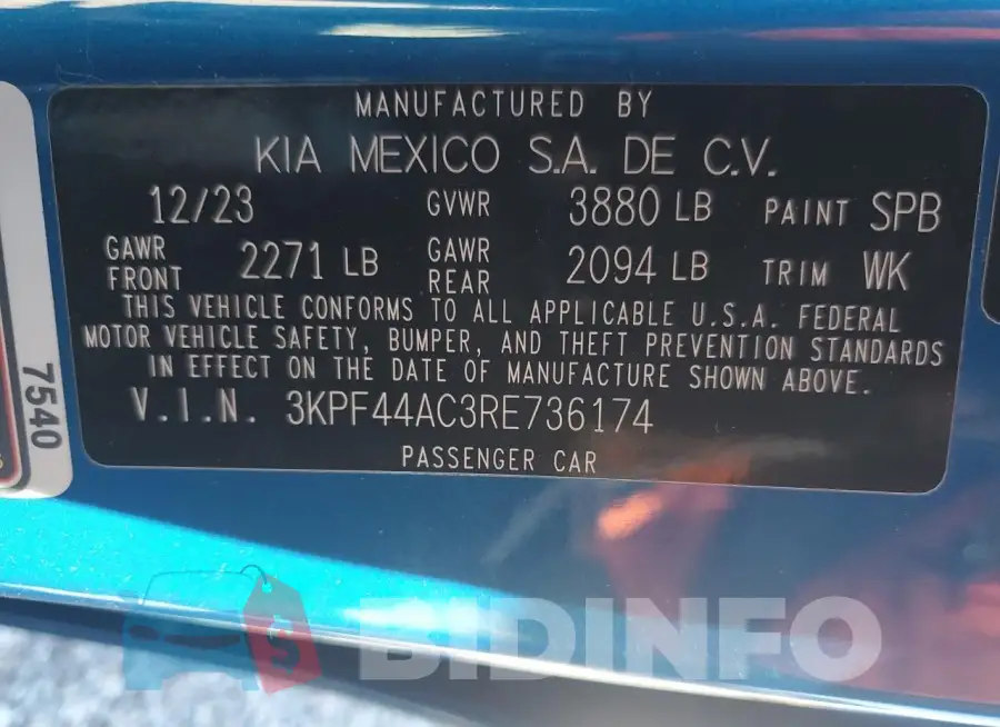 3KPF44AC3RE736174 Photo# 12