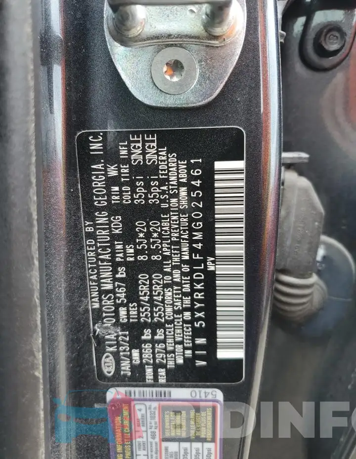 5XYRKDLF4MG025461 Photo# 14