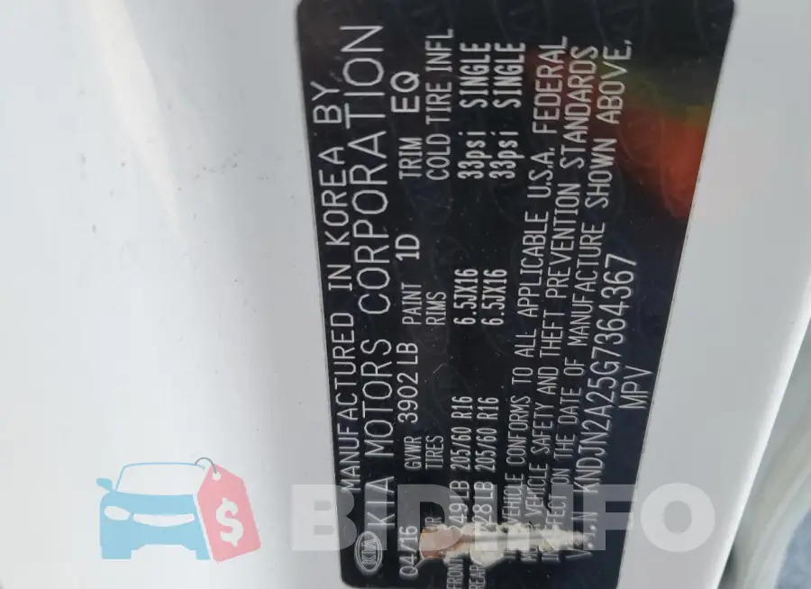 KNDJN2A25G7364367 Photo# 12