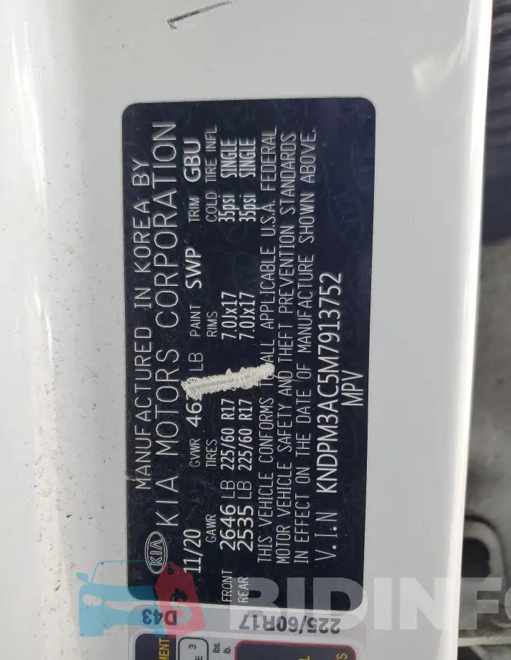 KNDPM3AC5M7913752 Photo# 14