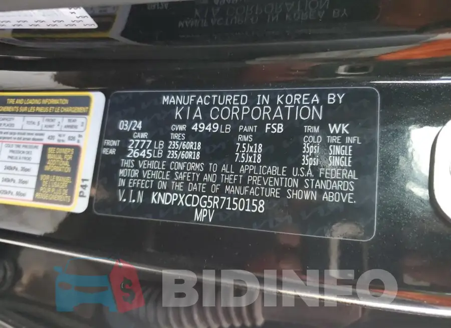 KNDPXCDG5R7150158 Photo# 12
