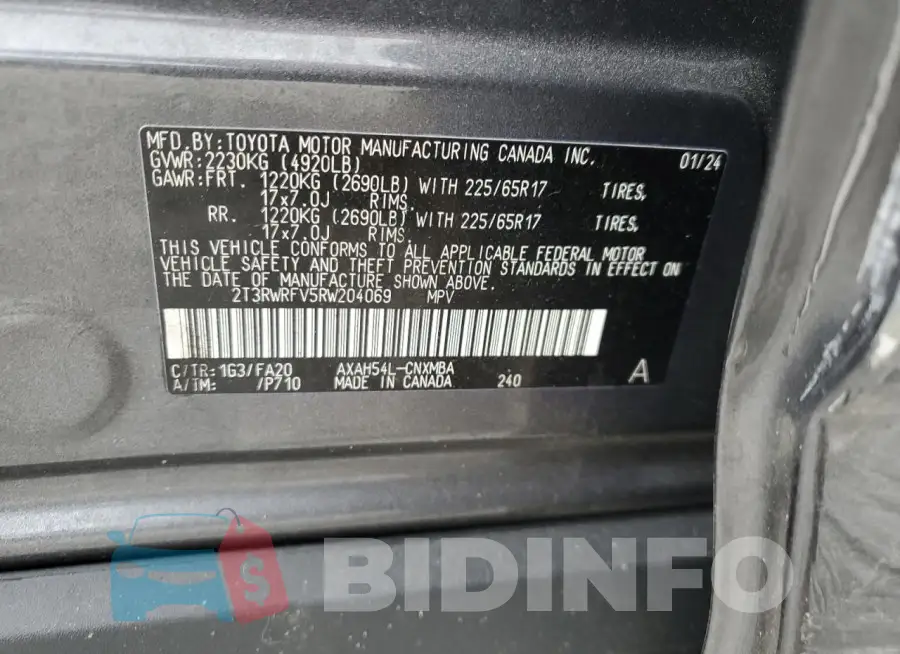 2T3RWRFV5RW204069 Photo# 14