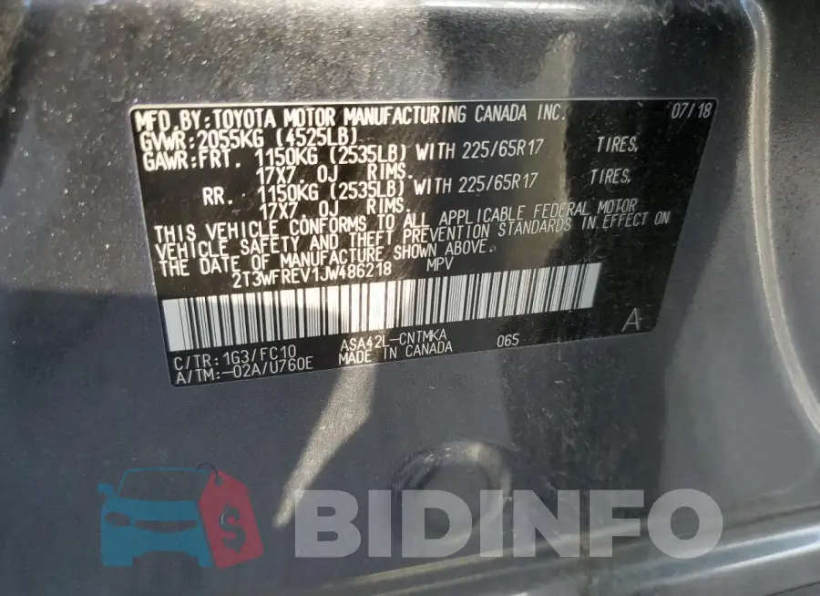 2T3WFREV1JW486218 Photo# 14