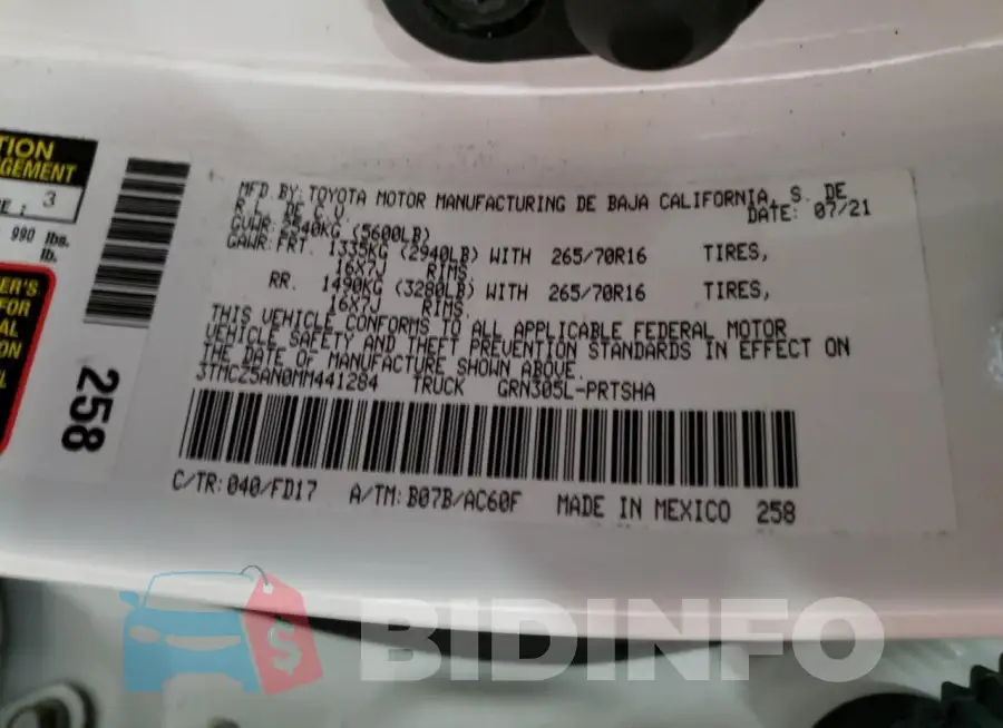 3TMCZ5AN0MM441284 Photo# 12
