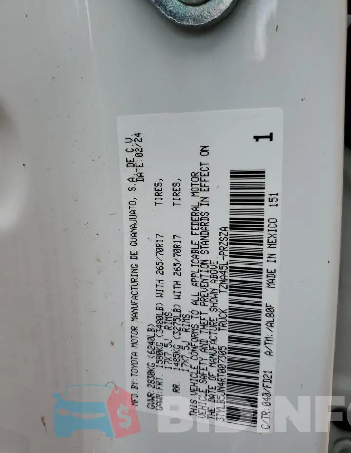 3TYLB5JN4RT007305 Photo# 12